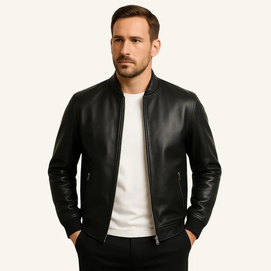 Chaqueta de cuero para hombre